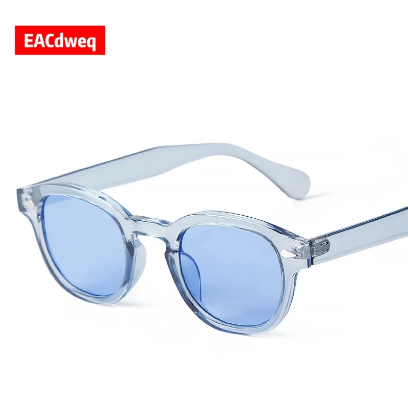 Men'S Fashion Round Glasses - Fashion Transparent Blue Round Sunglasses Women