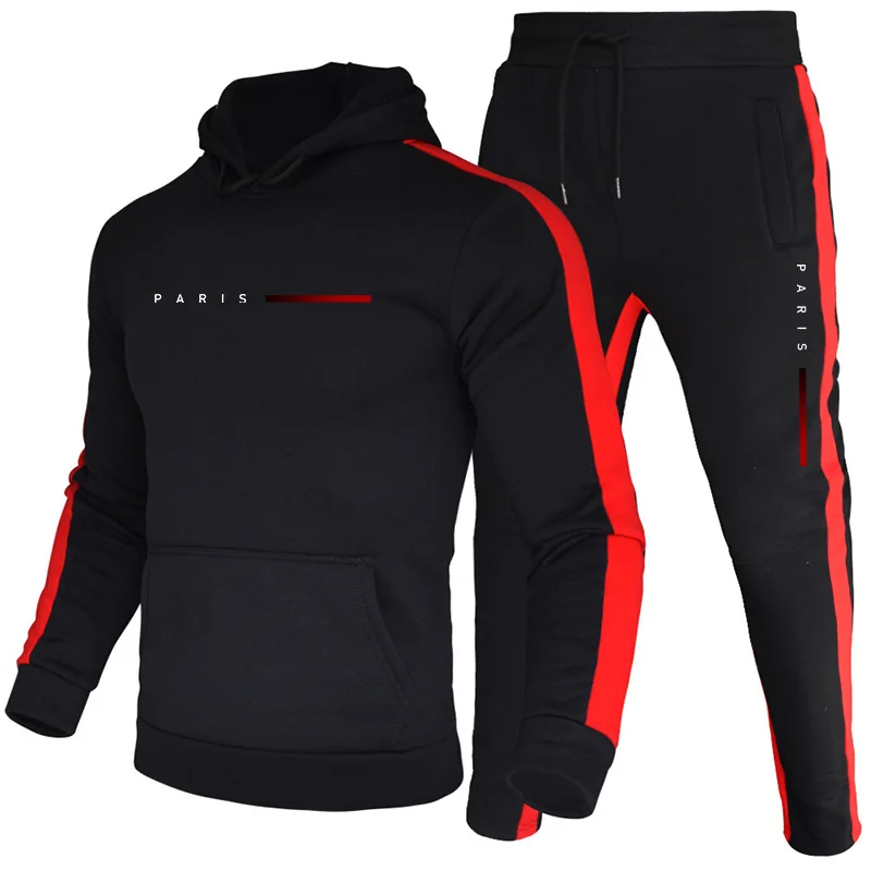 Men'S Fashion Hoodies - Paris Fashion Men's Hoodies Set Daily