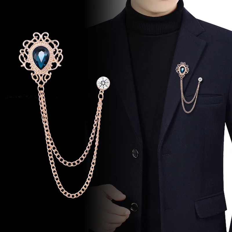 Men'S Fashion Jewelry - New Vintage Tassel Chain Rhinestone Crystal
