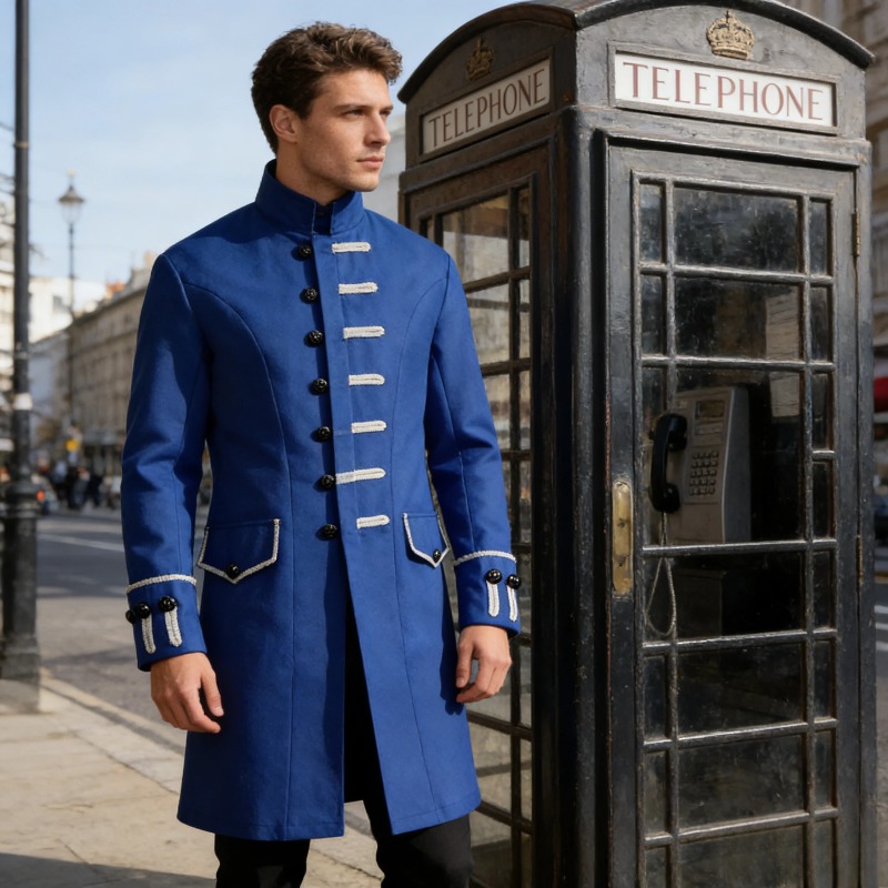 Jacket Mens Fashion - European American Mens Medieval Coat Solid