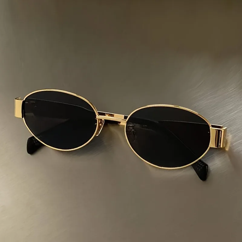 Men'S Fashion Round Glasses - Trendy Oval Sunglasses for Women Luxury