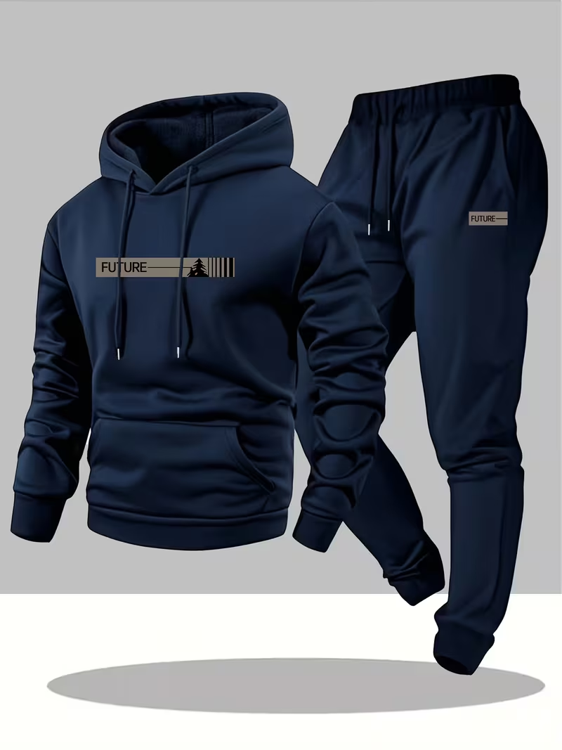 Men'S Fashion Hoodies - Men's Bestselling Trendy Letter Print Set