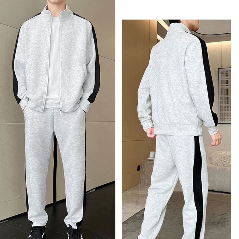 Jacket Mens Fashion - Autumn Men Tracksuit Casual Joggers Patchwork