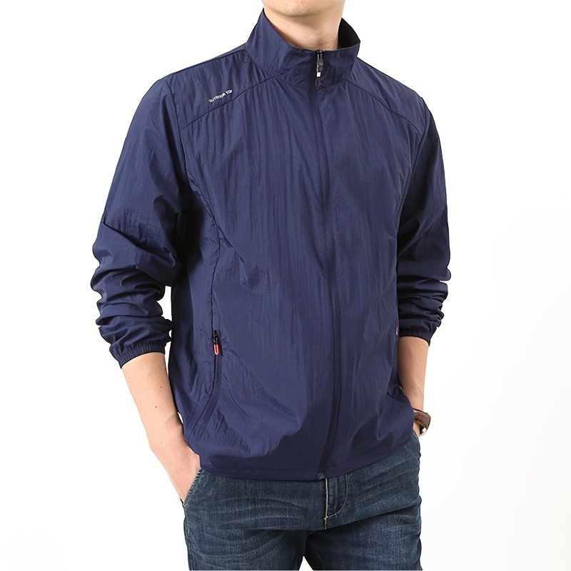 Men Fashion King - Men's Lightweight Skin Coat Summer Stand
