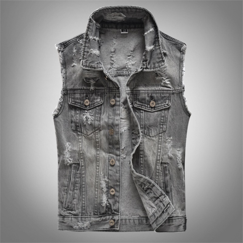 Men'S Fashion Grey Jeans - New Fashion Men Retro Grey Denim