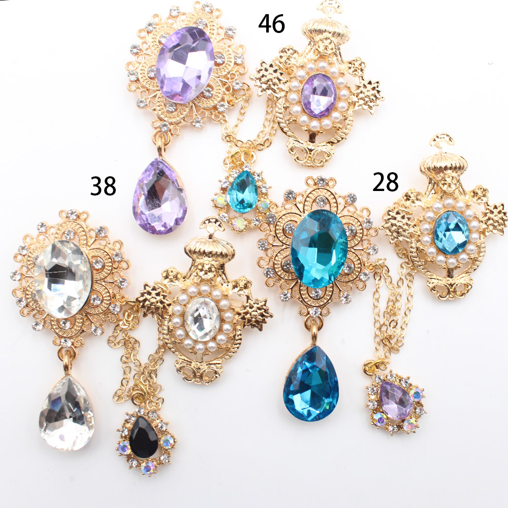 Men'S Fashion Jewelry - New alloy glass pin chain pearl