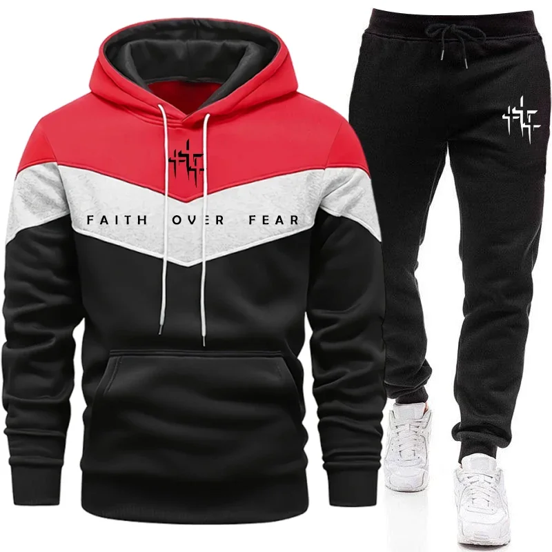 Faith Over Fear Men's Tracksui - đánh giá và giá Men'S Fashion Hoodies