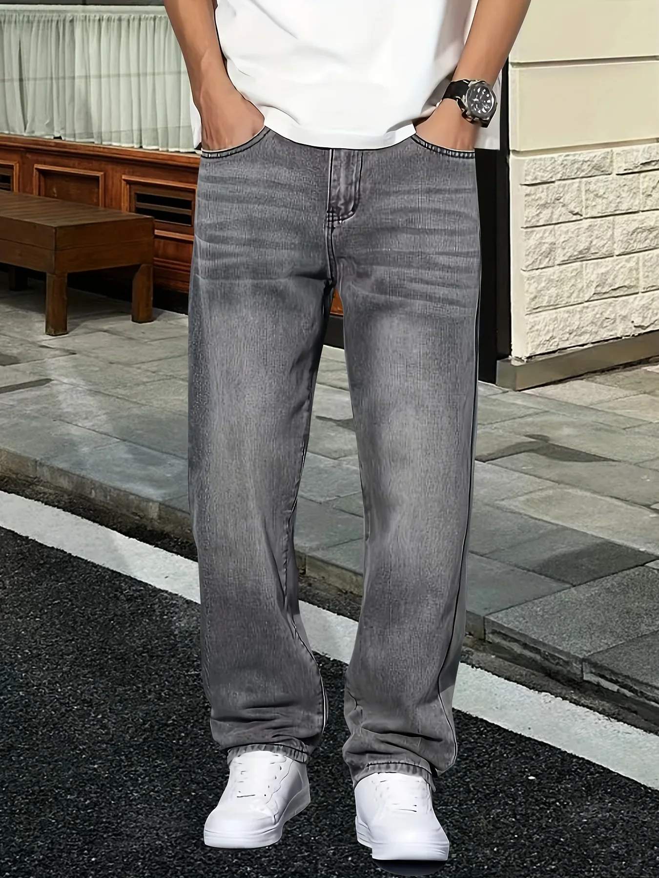 Men's fashion grey jeans casua - đánh giá và giá Men'S Fashion Grey Jeans