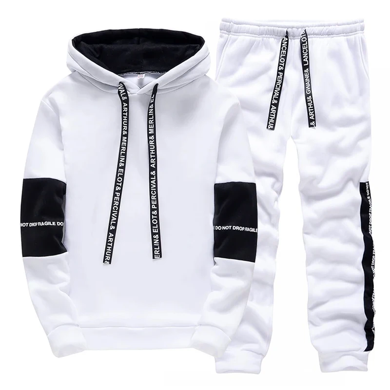 Black White Men's Tracksuit Fa - đánh giá và giá Men'S Fashion Hoodies