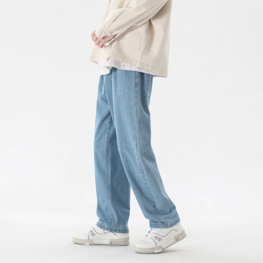 2026 New Korean Fashion Men's  - đánh giá và giá Men'S Fashion Grey Jeans