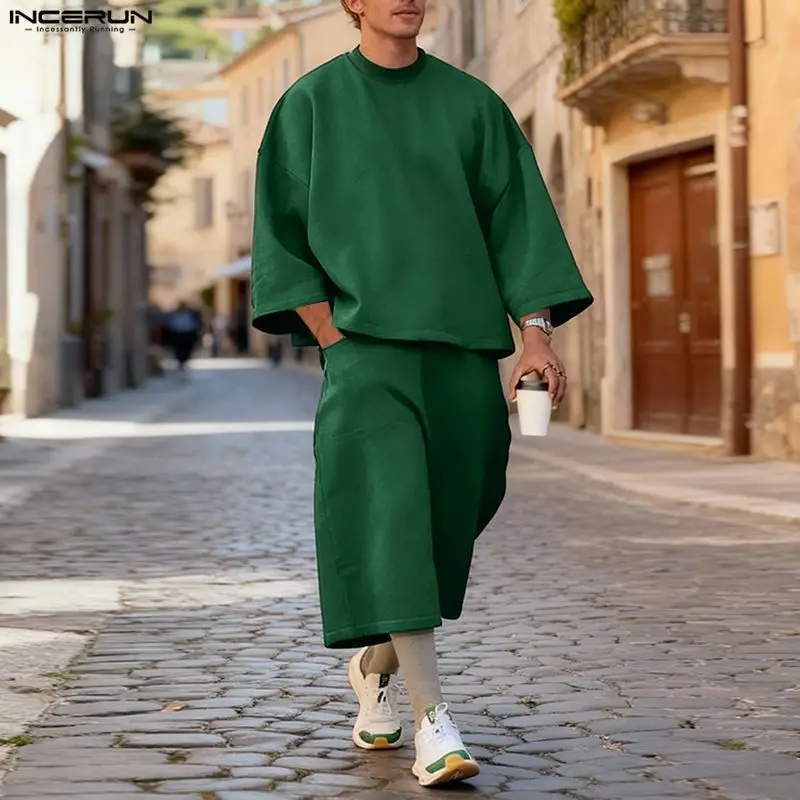 INCERUN Men Sets Solid Color B - đánh giá và giá Men'S Fashion Loose Pants