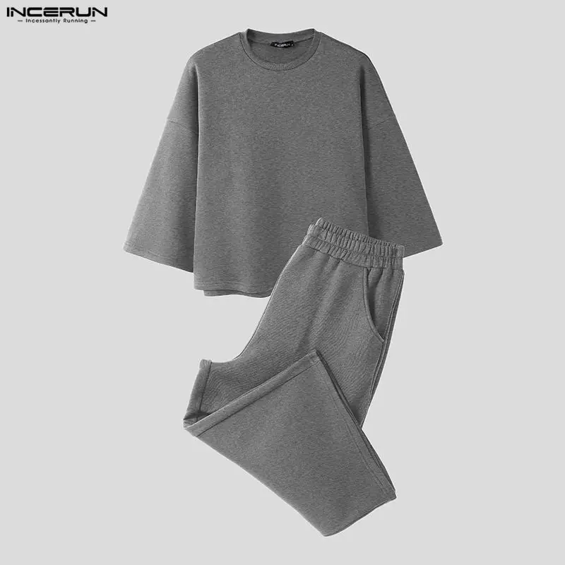 INCERUN Men Sets Solid Color B - đánh giá và giá Men'S Fashion Loose Pants