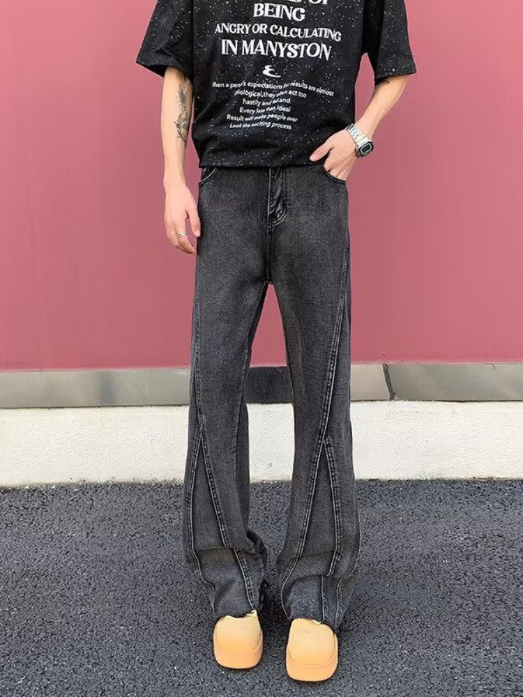 2026 Pantalon Y2K Fashion Blac - đánh giá và giá Men'S Fashion Grey Jeans