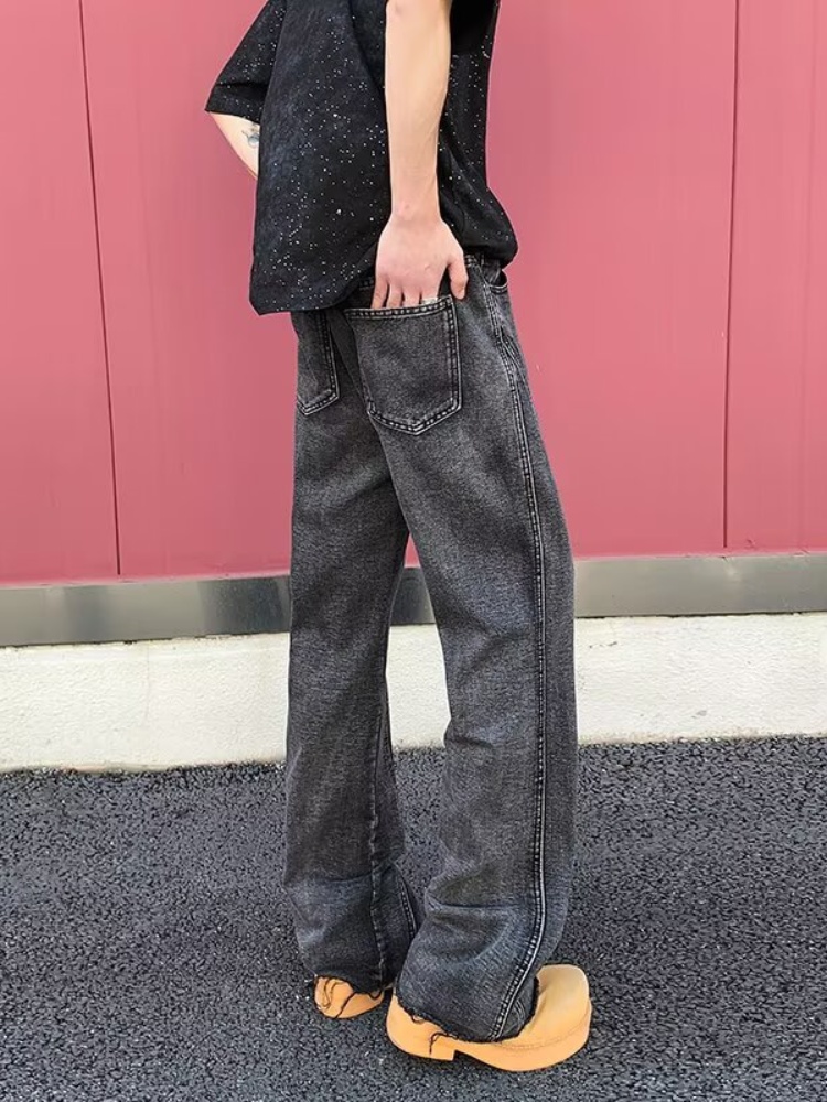 2026 Pantalon Y2K Fashion Blac - đánh giá và giá Men'S Fashion Grey Jeans