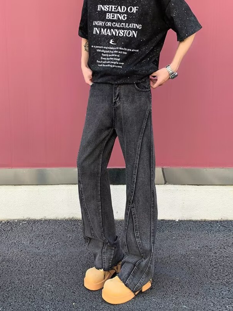 2026 Pantalon Y2K Fashion Blac - đánh giá và giá Men'S Fashion Grey Jeans