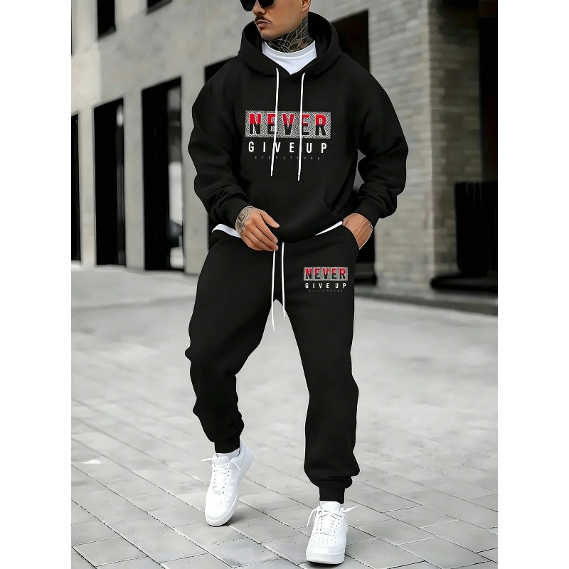 NEVER GIVE UP Alphabet Fashion - đánh giá và giá Men'S Fashion Hoodies