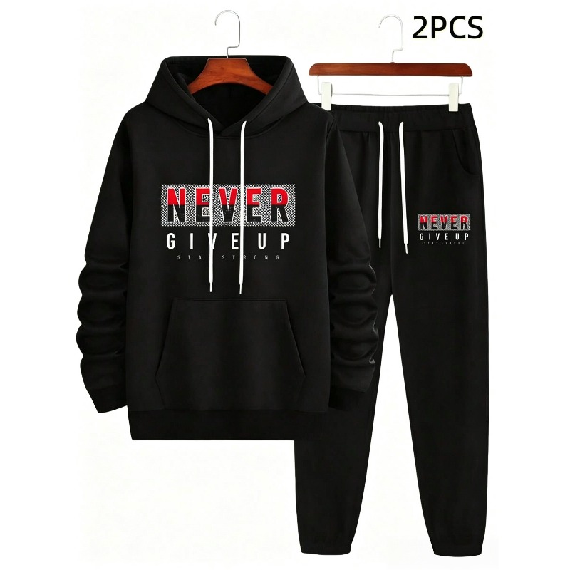 NEVER GIVE UP Alphabet Fashion - đánh giá và giá Men'S Fashion Hoodies