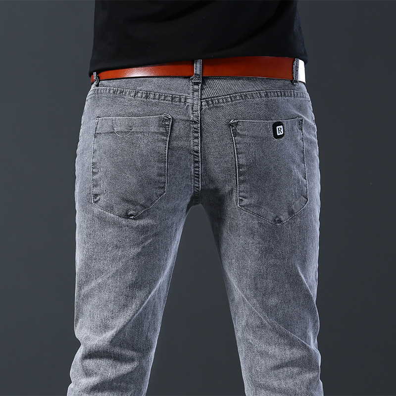 Men's Slim Elastic Grey Jeans  - đánh giá và giá Men'S Fashion Grey Jeans