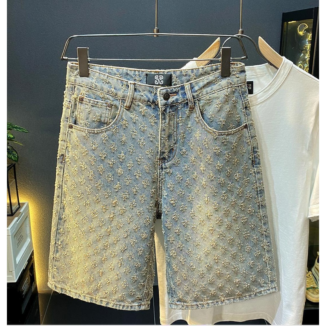 Summer High Street Denim Short - đánh giá và giá Men'S Fashion Loose Pants