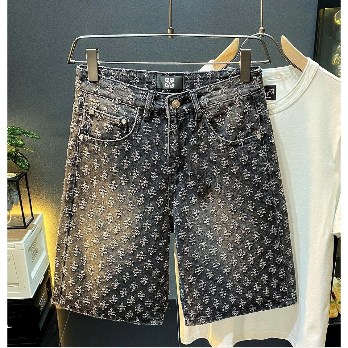 Summer High Street Denim Short - đánh giá và giá Men'S Fashion Loose Pants