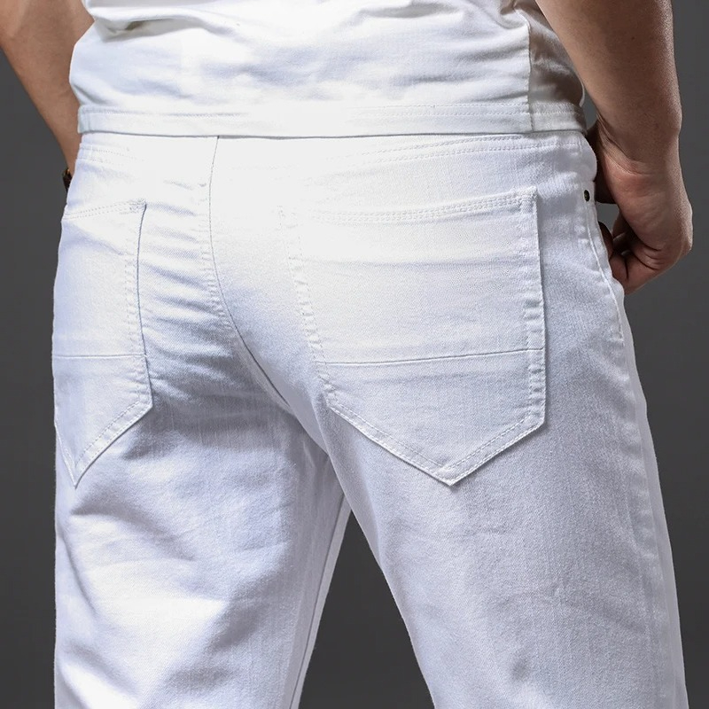 Men Slim White Jeans New Elast - đánh giá và giá Men'S Fashion Nova Jeans