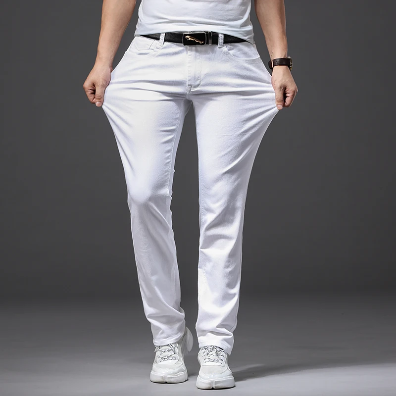 Men Slim White Jeans New Elast - đánh giá và giá Men'S Fashion Nova Jeans