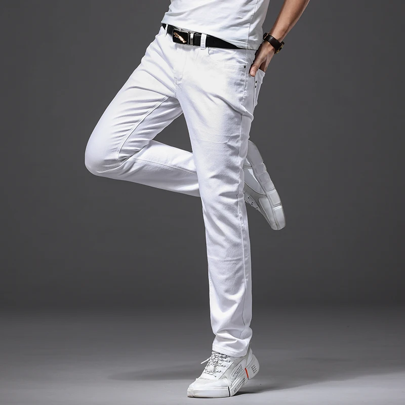 Men Slim White Jeans New Elast - đánh giá và giá Men'S Fashion Nova Jeans