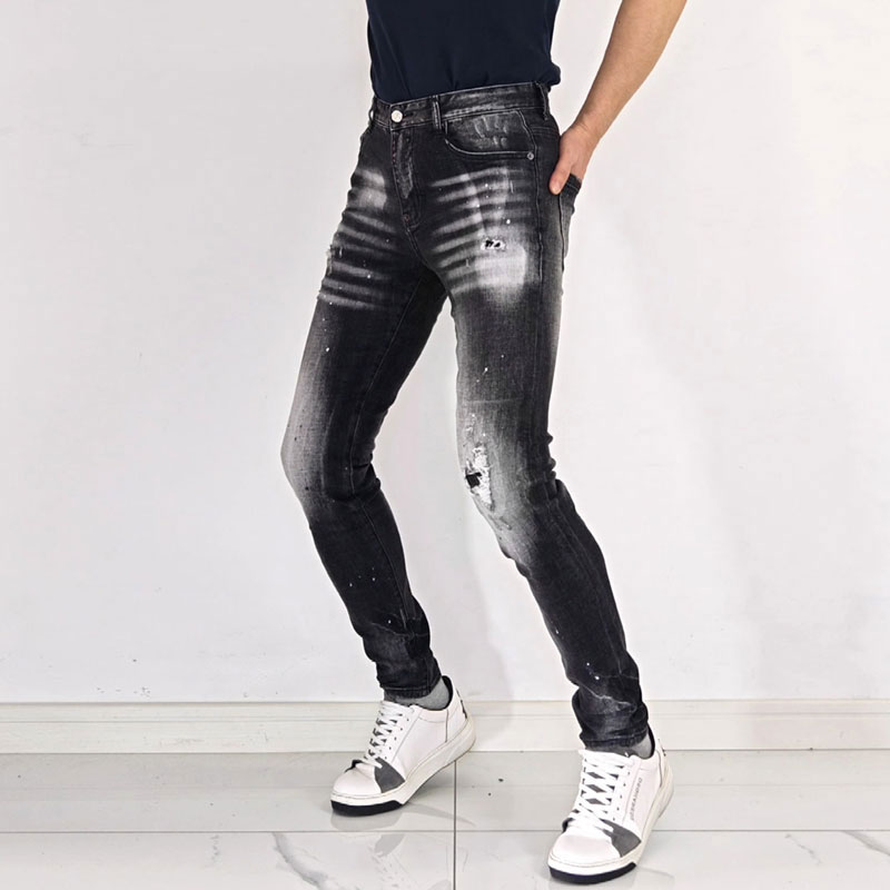 Men's High Street Hip Hop Graf - đánh giá và giá Men'S Fashion Grey Jeans