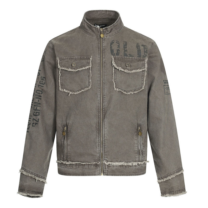 Vintage Printed Cargo Jackets  - đánh giá và giá Jacket Mens Fashion