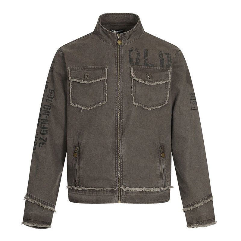 Vintage Printed Cargo Jackets  - đánh giá và giá Jacket Mens Fashion