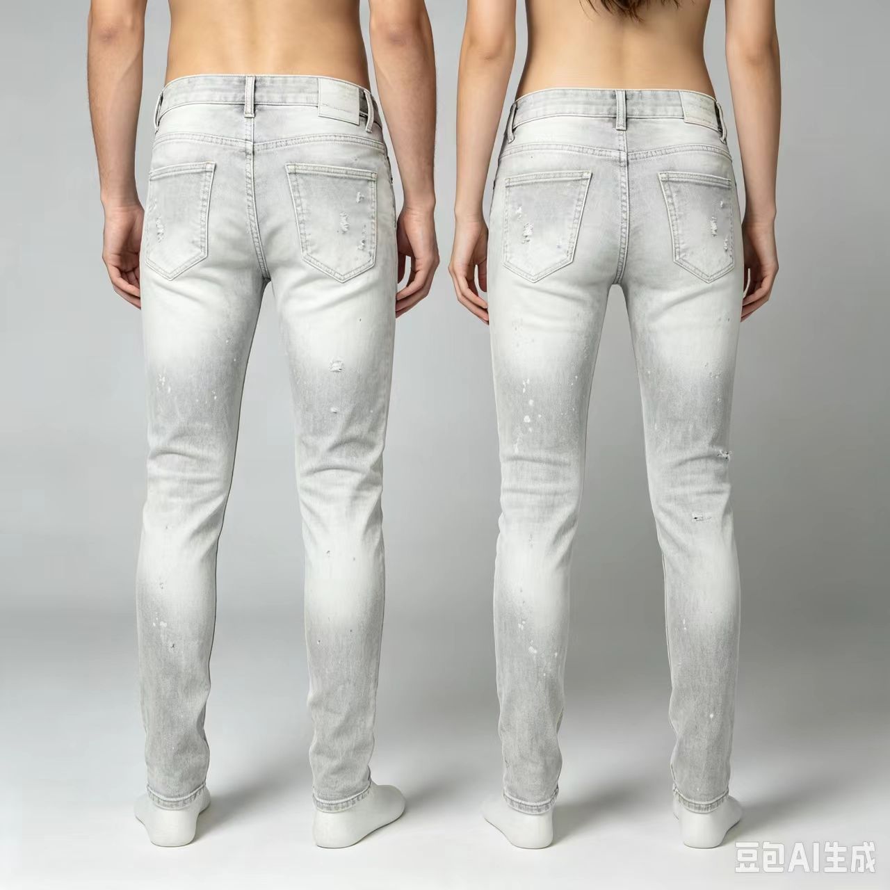 Y2K Designer Fashion New Men's - đánh giá và giá Men'S Fashion Grey Jeans