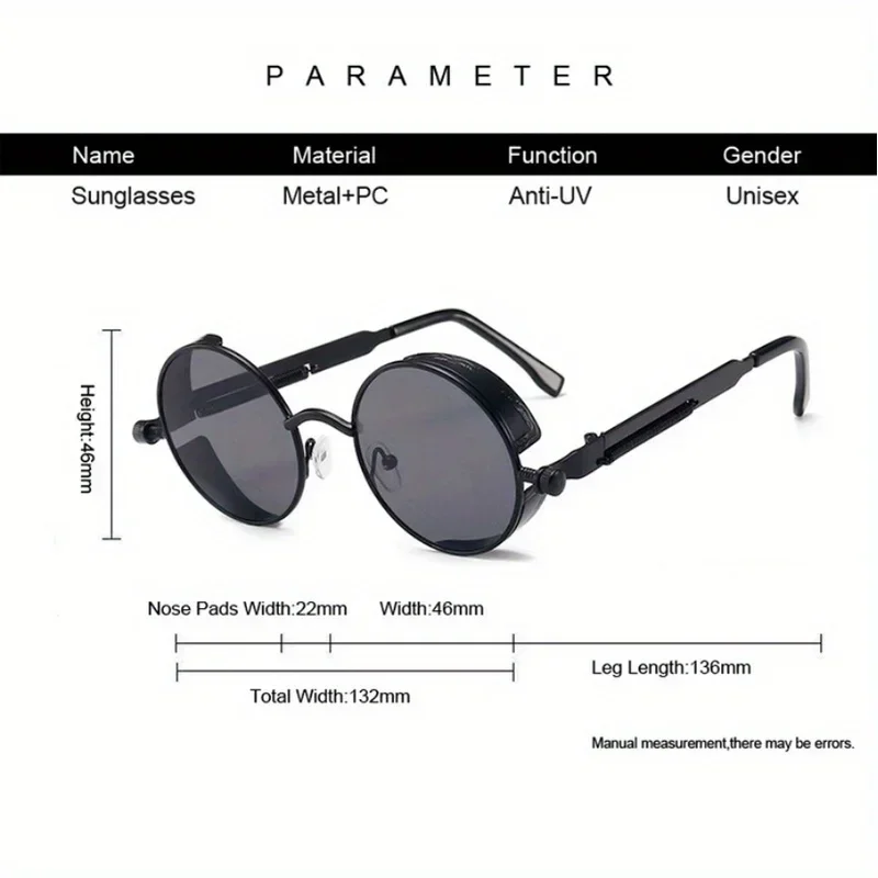 Classic Steampunk Sunglasses f - đánh giá và giá Men'S Fashion Round Glasses