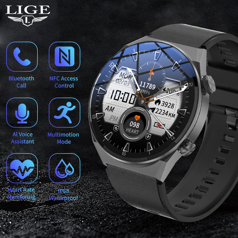 LIGE NFC 2026 New Smart Watch  - đánh giá và giá Men'S Fashion Week 2026