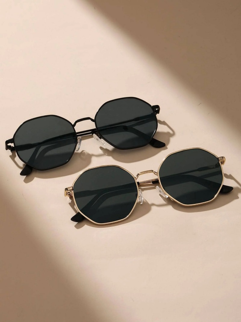 1/3 Pcs Metal Geometric-Round  - đánh giá và giá Men'S Fashion Round Glasses