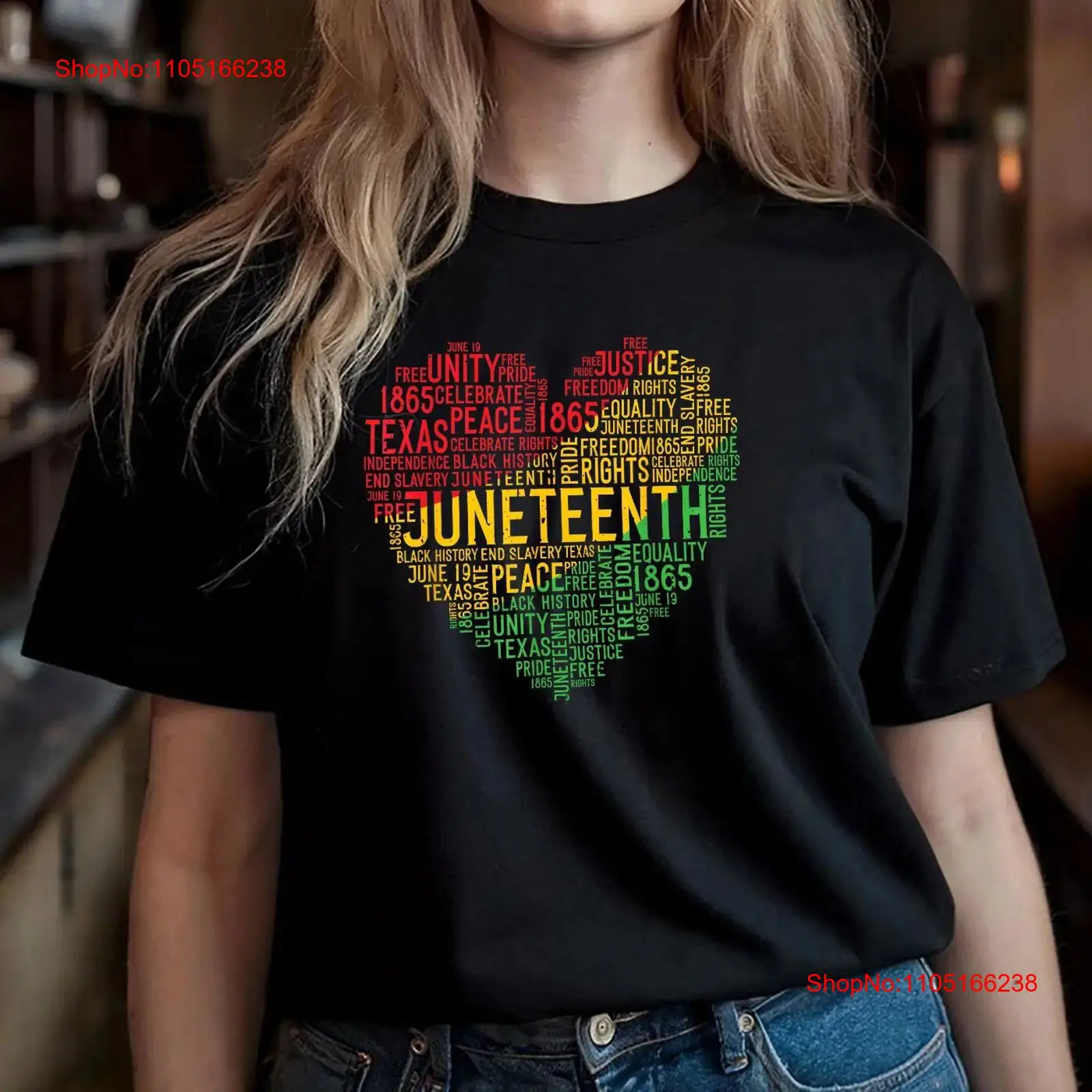 Juneteenth Heart T Shirt Black - đánh giá và giá Men'S Fashion History