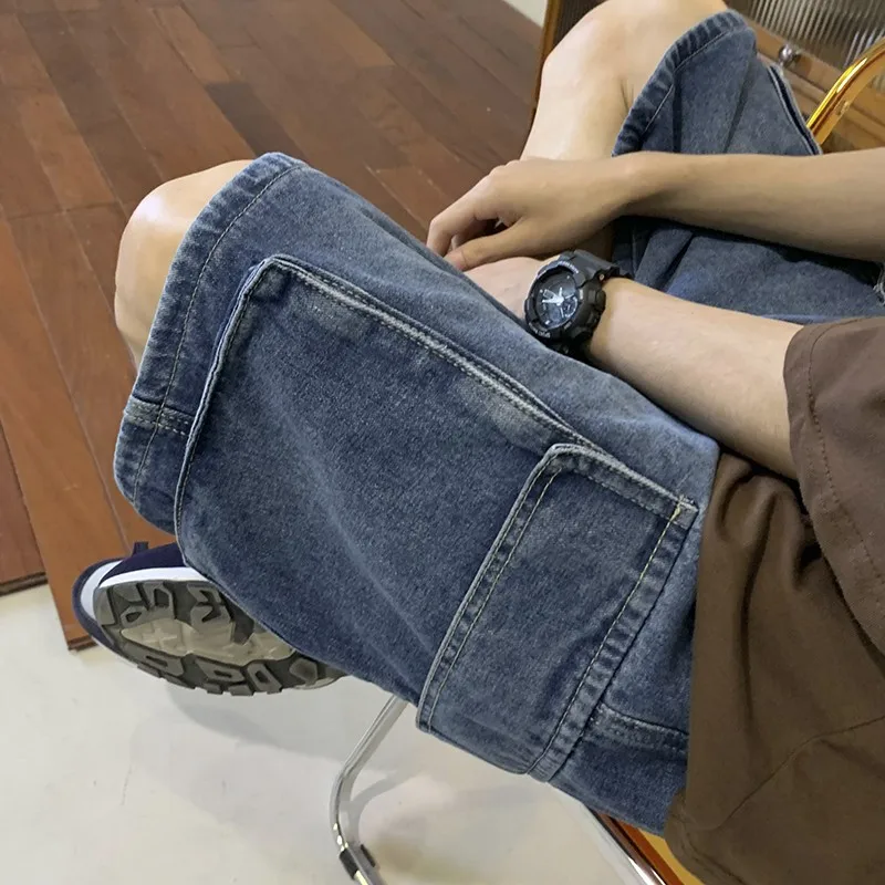 Korean Large Pocket Cargo Deni - đánh giá và giá Men'S Fashion Loose Pants