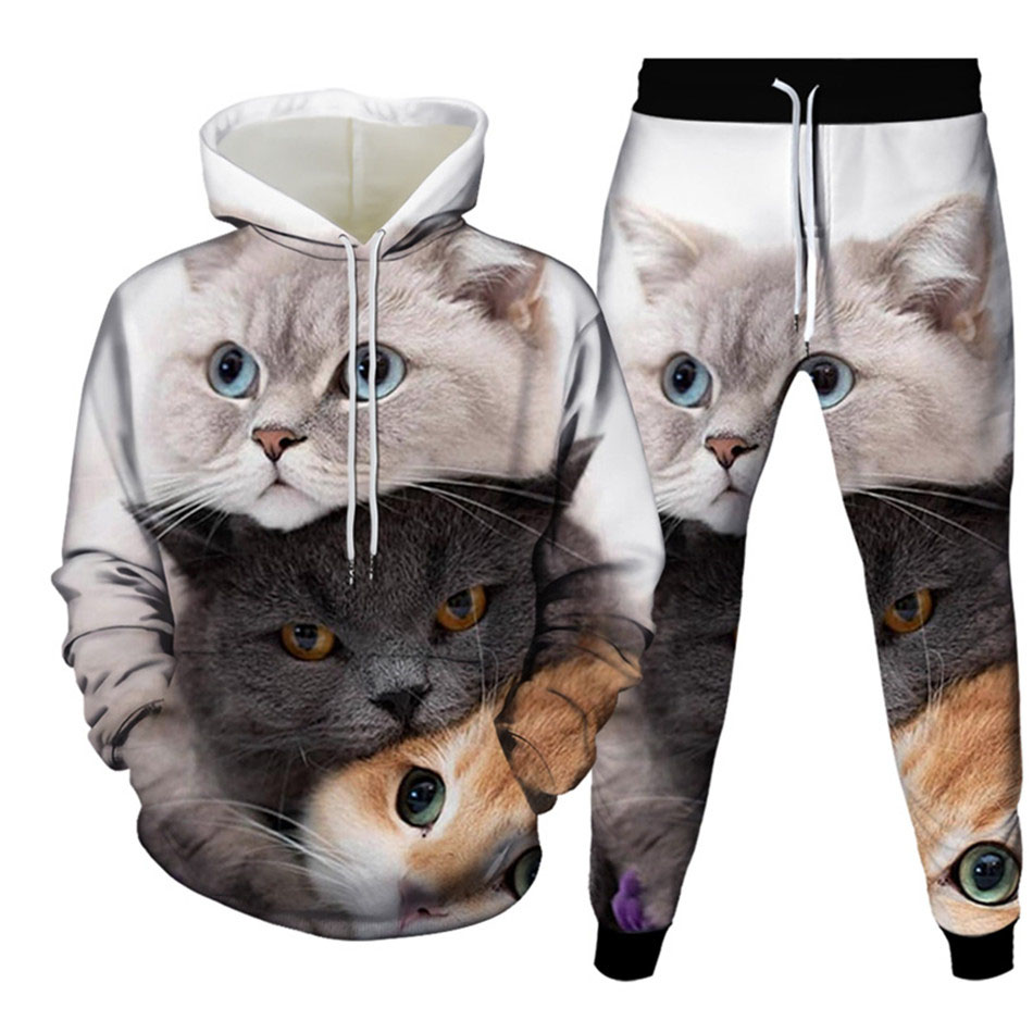 Autumn Funny Animal Cat 3D Pri - đánh giá và giá Men'S Fashion Hoodies