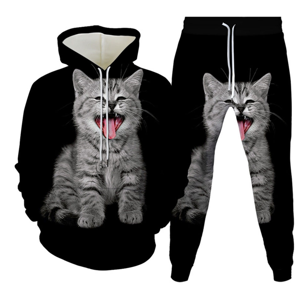 Autumn Funny Animal Cat 3D Pri - đánh giá và giá Men'S Fashion Hoodies