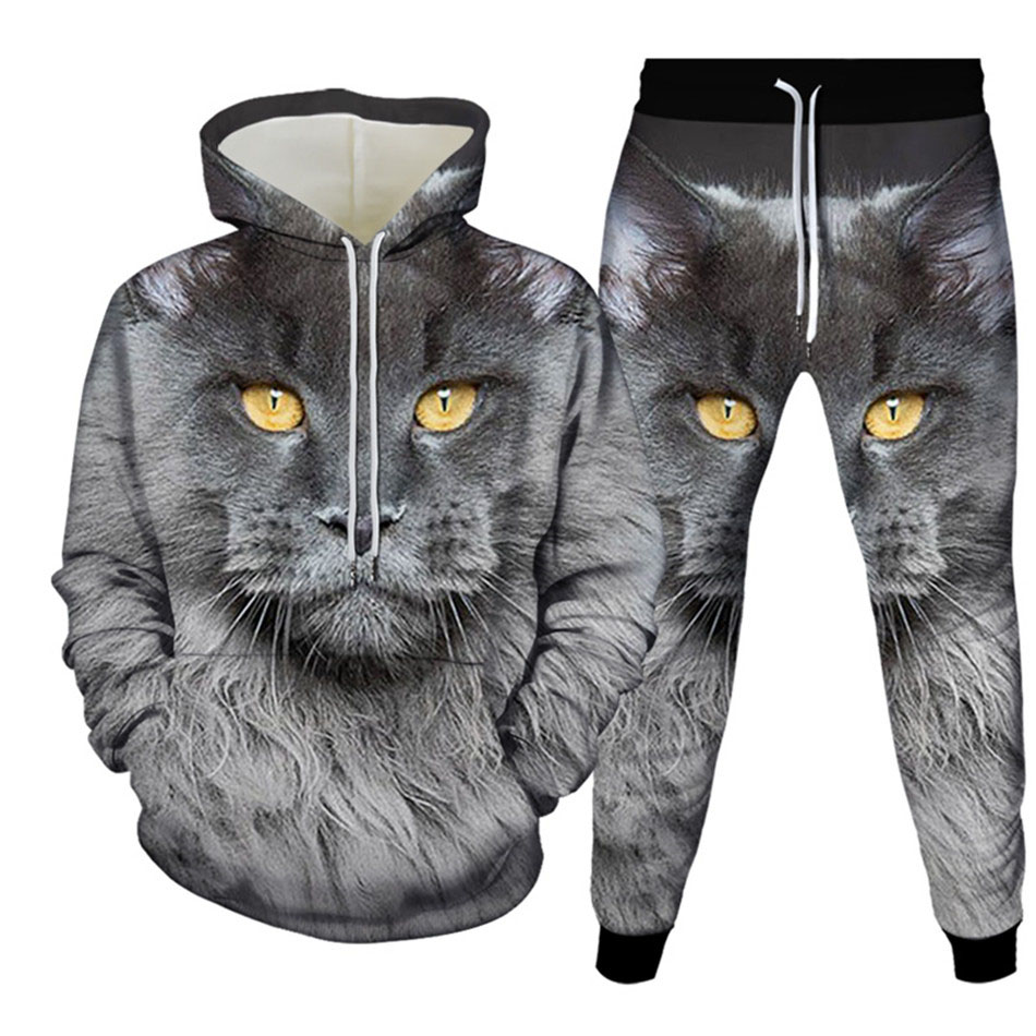 Autumn Funny Animal Cat 3D Pri - đánh giá và giá Men'S Fashion Hoodies
