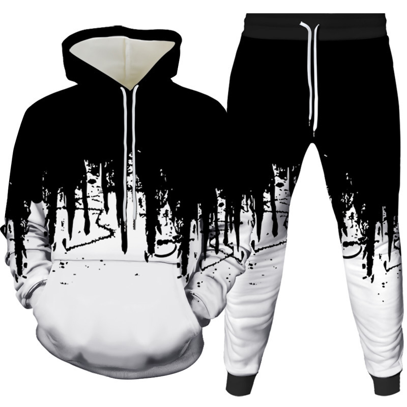 Ink Painting 3D Printed Hoodie - đánh giá và giá Men'S Fashion Hoodies