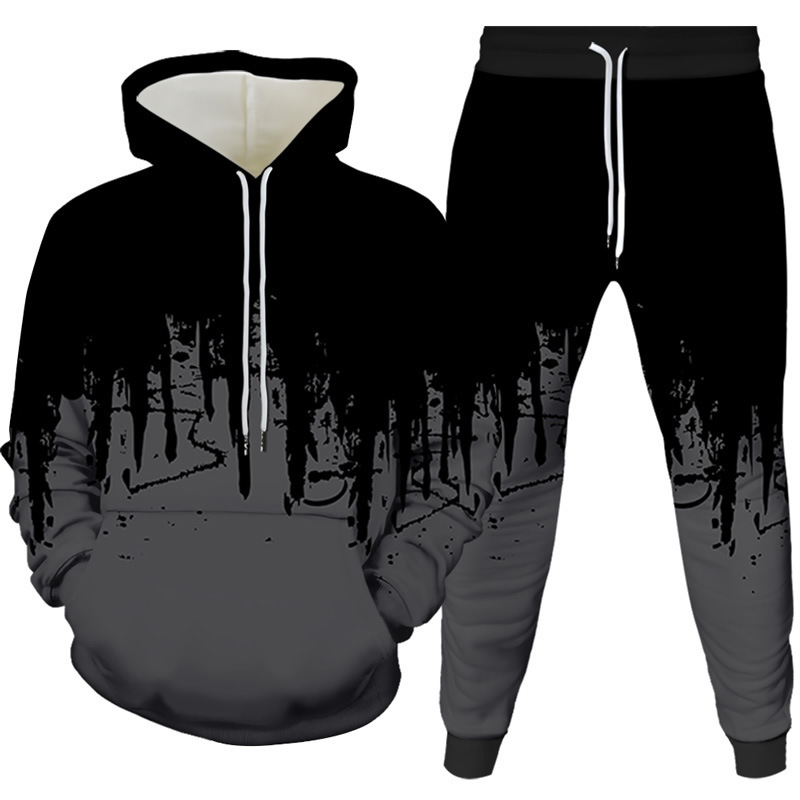 Ink Painting 3D Printed Hoodie - đánh giá và giá Men'S Fashion Hoodies