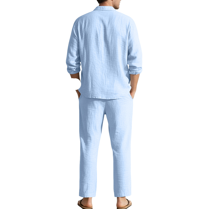 Spring Summer Linen Casual Set - đánh giá và giá Men'S Fashion Loose Pants