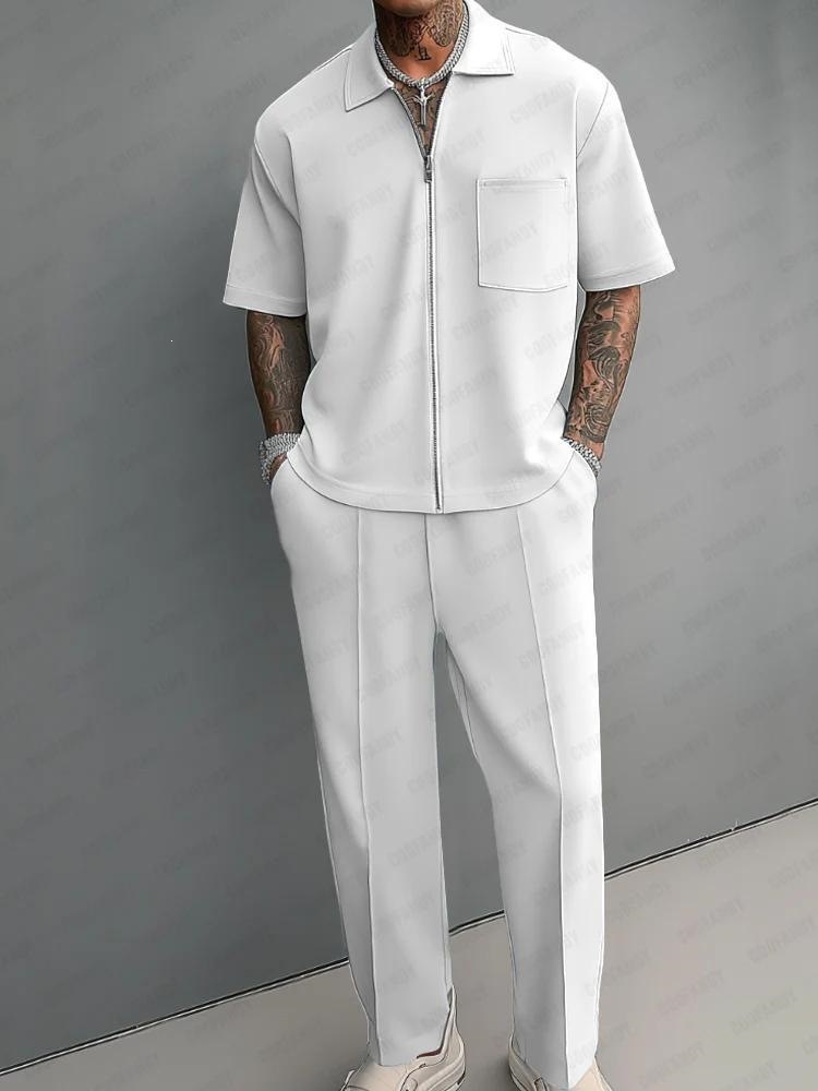 Men 2 Piece Outfits Half Zip P - đánh giá và giá Men'S Fashion Polo