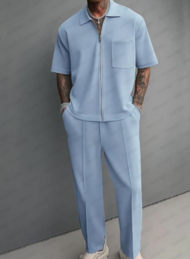 Men 2 Piece Outfits Half Zip P - đánh giá và giá Men'S Fashion Polo
