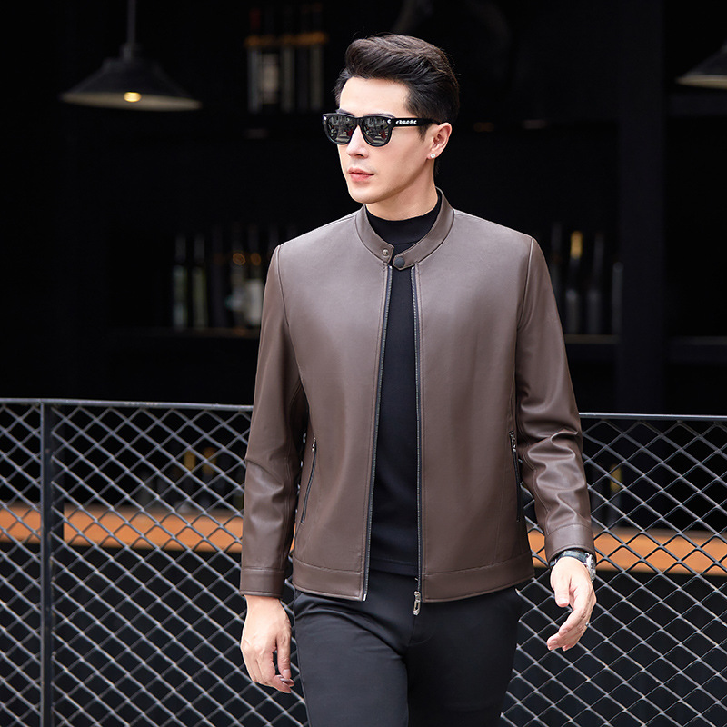 Autumn New Haining Leather Jac - đánh giá và giá Jacket Mens Fashion