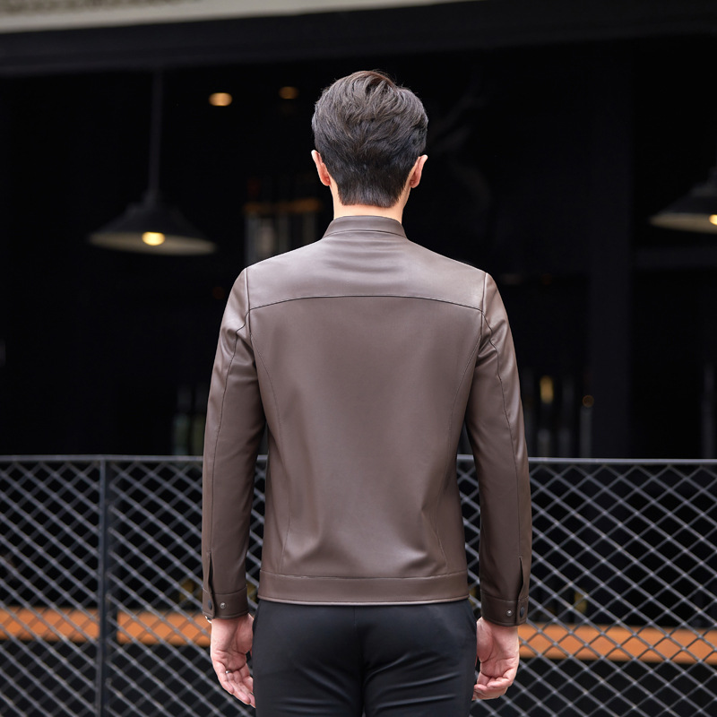 Autumn New Haining Leather Jac - đánh giá và giá Jacket Mens Fashion